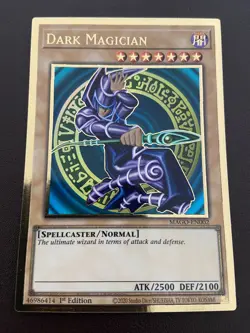Yugioh Dark Magician MAGO-EN002 Premium Gold Rare 1st Edition NM - Image 1