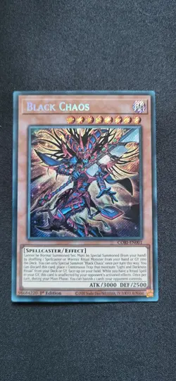 YUGIOH Black Chaos CORI-EN001 Secret Rare 1ST ED - Image 1