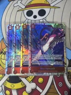 Set Of 4 Boa Hancock OP12-014 SR Legacy of the Master ONE PIECE Card ENGLISH - Image 1