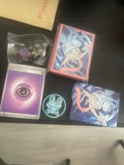 Pokemon TCG Chaos Rising ETB Card Sleeves, Energy Deck, Dice & Coin - Image 4