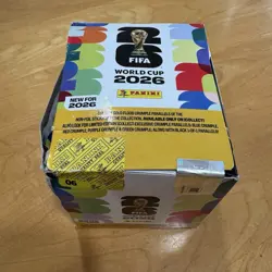 2026 Panini World Cup Sticker Box Exclusive Gold Crumple 50 Packs Sealed New - Image 1