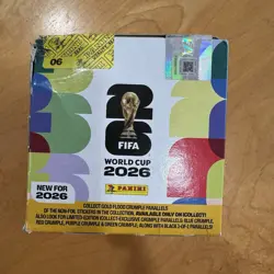 2026 Panini World Cup Sticker Box Exclusive Gold Crumple 50 Packs Sealed New - Image 3