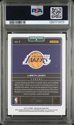 2021 Panini One And One LeBron James Downtown CASE HIT SSP #1 PSA 8 NM-MT - Image 2