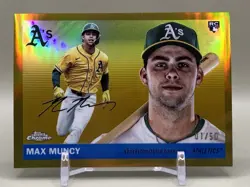 2025 Topps Chrome Platinum Max Muncy True Gold Refractor RC #'d 01/50 - Image 1