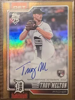 2026 Topps Series 2 Troy Melton Flagship Real One Gold Foil Autograph RC 17/50 - Image 1