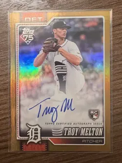 2026 Topps Series 2 Troy Melton Flagship Real One Gold Foil Autograph RC 17/50 - Image 2