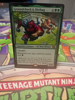 Wizards of the Coast MTG TMNT Groundchuck & Dirtbag Rare 0115 EN Green 4GG - Image 1