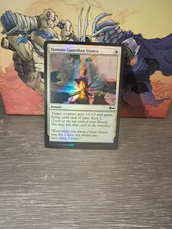 Wizards of the Coast MTG TMNT Hamato Guardian Stance Instant EN White Foil - Image 1
