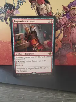 Wizards of the Coast MTG Improvised Arsenal Artifact Equip Rare 0092 EN Red - Image 1