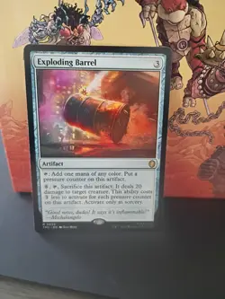 Wizards of the Coast MTG TMNT Exploding Barrel Artifact Rare Alt Art EN - Image 1
