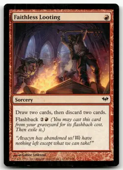 Faithless Looting #87 (LP) Dark Ascension DKA Magic MTG - Image 1