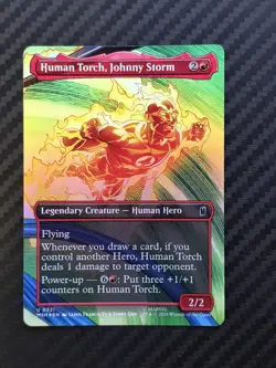 Human Torch, Johnny Storm (Borderless) Marvel Super Heroes Foil - Image 1