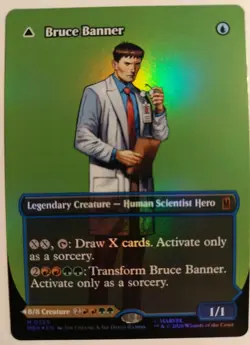 FOIL Bruce Banner The Incredible Hulk BORDERLESS MTG Marvel Superheroes 0359 - Image 1