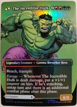FOIL Bruce Banner The Incredible Hulk BORDERLESS MTG Marvel Superheroes 0359 - Image 2