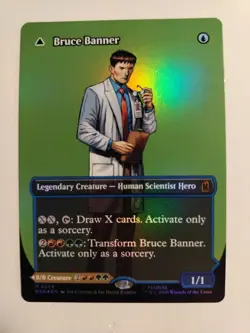 FOIL Bruce Banner The Incredible Hulk BORDERLESS MTG Marvel Superheroes 0359 - Image 3