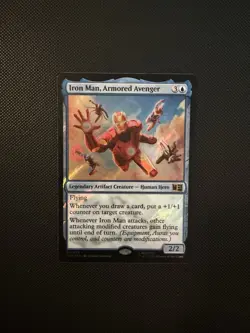 MTG - Iron Man, Armored Avenger - 0033 - NM - Marvel Super Heroes - SURGE FOIL - Image 1