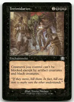 Intimidation #142 (MP) Mercadian Masques MMQ Magic MTG - Image 1