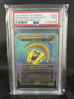 2025 SpongeBob Secret Lair Rainbow Foil Edition Legends of Bikini Bottom Psa 9 - Image 1