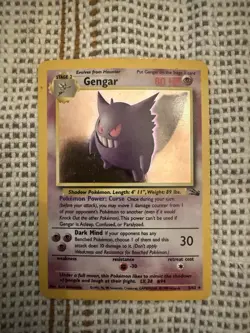 Pokemon TCG Gengar 5/62 Fossil Holo Rare Unlimited 1999 Wizards of the Coast MP - Image 1