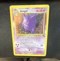 Wizards of the Coast 1999 Pokemon TCG Fossil Gengar 5/62 Holo Rare 80 HP - Image 1