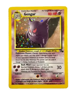 Pokemon TCG Gengar 5/62 Fossil Holo Rare 80 HP English 1999 WotC - Image 1