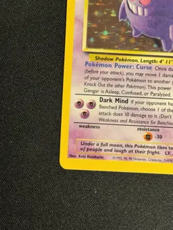 Pokemon TCG Gengar Fossil Holo Rare Unlimited 5/62 80 HP 1999 English WOTC - Image 5