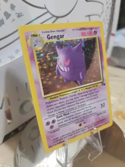 Pokemon TCG Gengar Fossil 5/62 Holo 1999-2000 Wizards Base Set CLEAN - Image 1