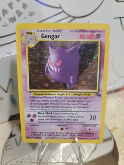 Pokemon TCG Gengar Fossil 5/62 Holo 1999-2000 Wizards Base Set CLEAN - Image 2