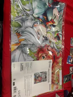 Gundam Card Game Suletta & Miorine EVX02 Playmat and Card Set Bandai Card Fest - Image 1