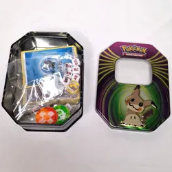 Mighty Mysterious Pokemon Trading Card Tin Booster Pack OPENED TIN wSEALED PACKS - Image 3