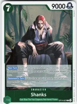 Shanks OP14-027 Rare The Azure Sea's Seven One Piece Foil Near Mint - Image 1