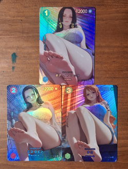 Goddess Story One Piece Waifu Holo Card Set Boa Hancock Nami Nico Robin Fan Art - Image 1