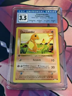 Pokemon 1999 Base Set Shadowless Charmander 1st Edition 46/102 CGC 3.5 LOW POP - Image 1
