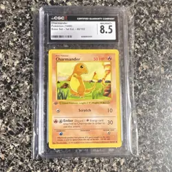 CGC 8.5 Charmander 46/102 Base Set Shadowless 1st Edition 1999 English - Image 1