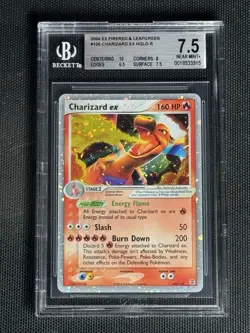 BGS 7.5 Charizard ex Holo Rare 105/112 EX FireRed & LeafGreen Pokemon Card - Image 1