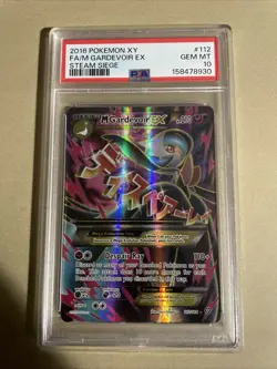 2016 POKEMON XY STEAM SIEGE #112 FULL ART/M GARDEVOIR EX PSA 10 - Image 1