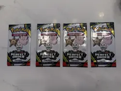 POKEMON MEGA EVOLUTION Perfect Order Fun Pack 3 Sealed Random Cards Free Shippin - Image 1