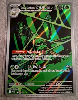 Team Rocket's Spidops 187/182 Illustration Rare Destined Rivals Pokemon Card NM - Image 1