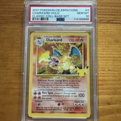 Pokemon TCG Charizard Celebrations Classic Collection Holo Card 4/102 PSA 10 - Image 1