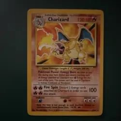 Pokemon Charizard 4/102 Base Set Holo Rare 120 HP Trading Card 1999 - Image 1