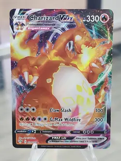 Pokemon TCG Charizard VMAX Darkness Ablaze Full Art Card 020/189 SWSH NM - Image 1