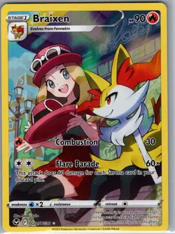 Braixen TG01/TG30 Trainer Gallery - Silver Tempest - Pokemon Card - NM - Image 1