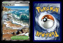 Surfing Beach 114/086 Holo Ultra Rare Chaos Rising Pokemon Card - Image 1