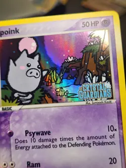 Pokemon Card Crystal Guardians Spoink 62/100 Reverse Holo Common STAMPED - Image 2