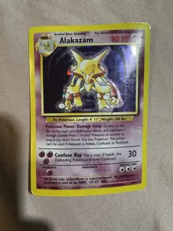 1999 Pokemon TCG Alakazam Base Set Holo Unlimited Rare Card 1/102 - Image 1