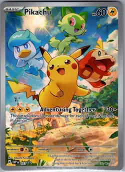 Pikachu SVP 027 Black Star Promo - Pokemon Card - NM - Image 1