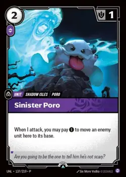 Sinister Poro - Riftbound Organized Play Promotional Cards (OPP) - Image 1
