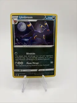 Umbreon HOLO PROMO GALAXY MOON SWIRL SWSH129 (NM) Black Star Pokemon Cards A5 - Image 2