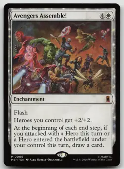 Avengers Assemble! 6 Mythic Marvel Super Heroes Magic: The Gathering Near Mint - Image 1