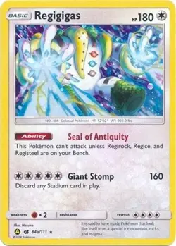 Regigigas 84A/111 Holo Promo Alternate Art Promos Pokemon Lightly Played - Image 2